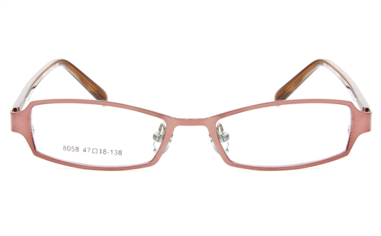 8058 Stainless Steel/ZYL Kids Full Rim Square Optical Glasses