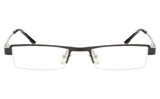 10052 Stainless Steel Womens Semi-rimless Square Optical Glasses