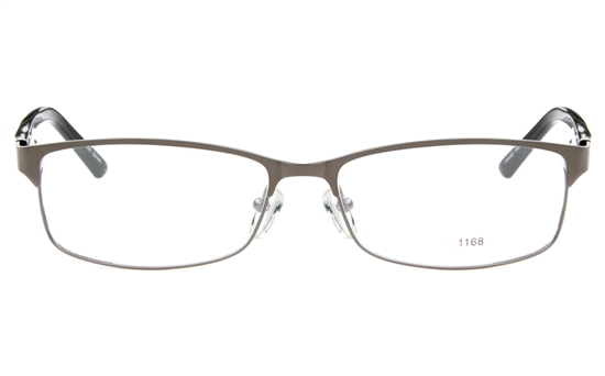 E1168 Stainless Steel/ZYL Mens&Womens Full Rim Square Optical Glasses
