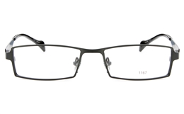 E1167 Stainless Steel Mens Womens Full Rim Square Optical Glasses for Fashion,Classic,Party,Nose Pads 