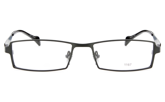 E1167 Stainless Steel Mens&Womens Full Rim Square Optical Glasses