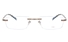 E1133 Stainless Steel Mens&Womens Rimless Square Optical Glasses