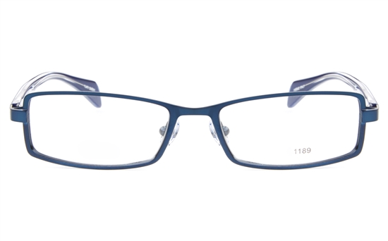 E1195 Stainless Steel/ZYL Mens&Womens Full Rim Square Optical Glasses