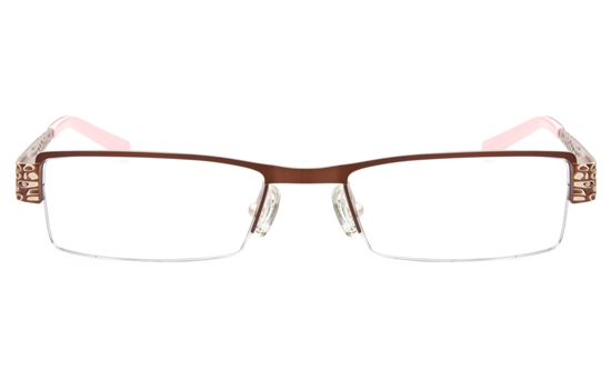 SJ036 Stainless Steel Mens&Womens Semi-rimless Square Optical Glasses