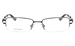 H88146 Stainless Steel Mens Full Rim Square Optical Glasses for Fashion,Party,Sport,Nose Pads Bifocals