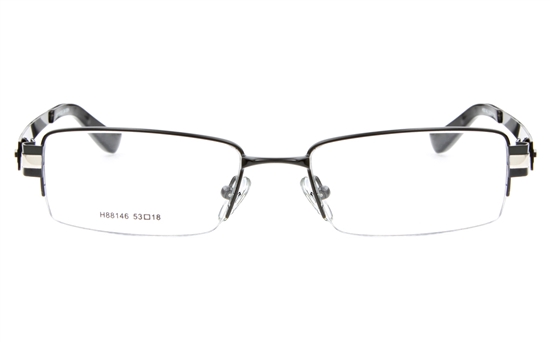 H88146 Stainless Steel Mens Full Rim Square Optical Glasses