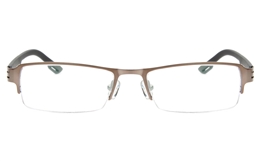 Z6627 Stainless Steel/TR90 Mens Womens Semi-rimless Square Optical Glasses for Classic,Nose Pads Bifocals