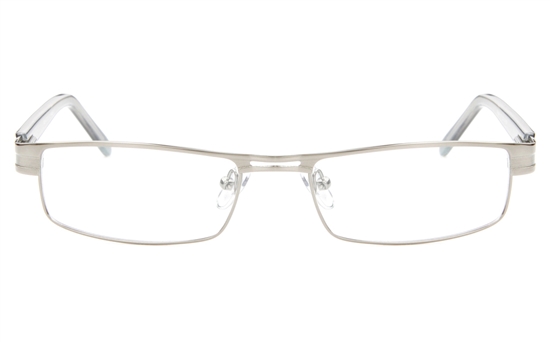 P8496 Stainless Steel/ZYL Mens&Womens Semi-rimless Square Optical Glasses
