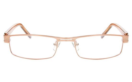 P8496 Stainless Steel/ZYL Mens&Womens Semi-rimless Square Optical Glasses