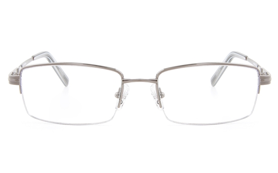 Vista First 2113 Titanium Memory Mens Semi-rimless Square Optical Glasses
