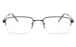 Vista First 2114 Titanium Memory Mens Semi-rimless Square Optical Glasses