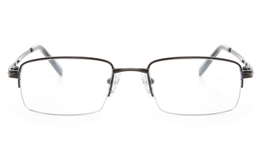 Vista First 2114 Titanium Memory Mens Semi-rimless Square Optical Glasses for Fashion,Classic,Nose Pads Bifocals