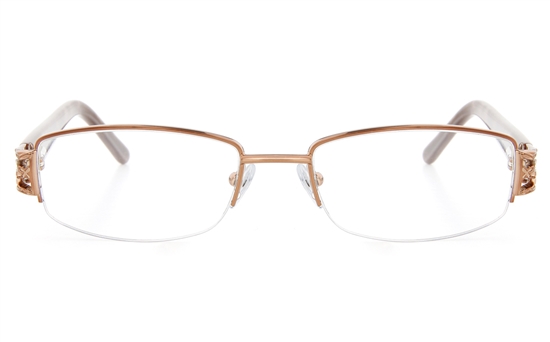 ZB018 Stainless Steel Womens Semi-rimless Square Optical Glasses ZB018 Stainless Steel Womens Semi-rimless Square Optical Glasses