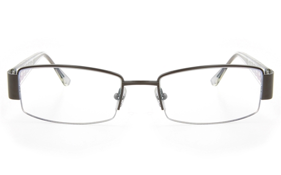 ZB023 Stainless Steel Mens&Womens Semi-rimless Square Optical Glasses