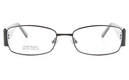 Vista First 1123 Stainless Steel/ZYL  Mens&Womens Full Rim Optical Glasses - Oval Frame