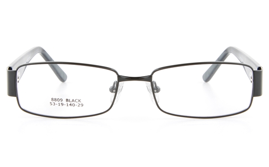 Vista First 8809 Stainless Steel/ZYL  Mens Full Rim Optical Glasses - Square Frame