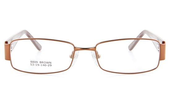Vista First 8809 Stainless Steel/ZYL  Mens Full Rim Optical Glasses - Square Frame