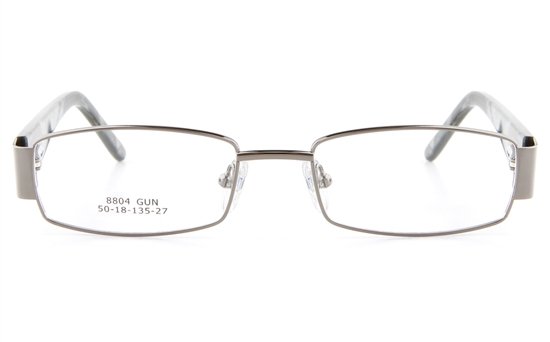Vista First 8804 Stainless Steel/ZYL  Womens Full Rim Optical Glasses - Oval Frame