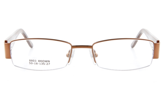 Vista First 8803 Stainless Steel/ZYL Womens Semi-rimless Optical Glasses - Oval Frame Vista First 8803 Stainless Steel/ZYL Womens Semi-rimless Optical Glasses - Oval Frame
