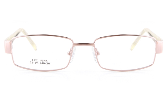Vista First 1121 Stainless Steel/ZYL Womens Full Rim Optical Glasses - Square Frame Vista First 1121 Stainless Steel/ZYL Womens Full Rim Optical Glasses - Square Frame