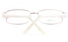 Vista First 1121 Stainless Steel/ZYL Womens Full Rim Optical Glasses - Square Frame ProductViewEntity