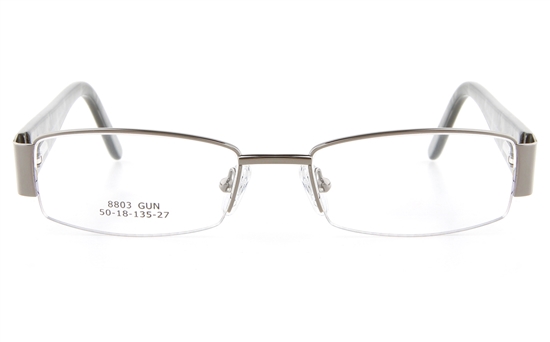 Vista First 8803 Stainless Steel/ZYL  Womens Semi-rimless Optical Glasses - Oval Frame