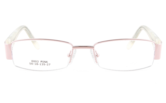 Vista First 8803 Stainless Steel/ZYL  Womens Semi-rimless Optical Glasses - Oval Frame