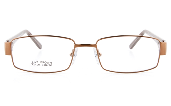 Vista First 1121 Stainless Steel/ZYL Womens Full Rim Optical Glasses - Square Frame Vista First 1121 Stainless Steel/ZYL Womens Full Rim Optical Glasses - Square Frame