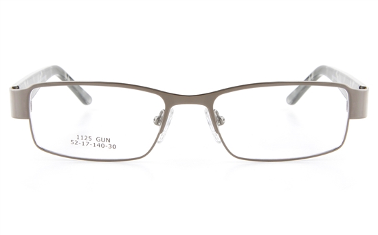 Vista First 1125 Stainless Steel/ZYL  Mens Full Rim Optical Glasses - Square Frame