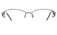 Vista First 1108 Stainless Steel Womens Oval Semi-rimless Optical Glasses