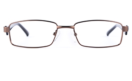 Poesia 6629 Stainless Steel/PC Mens Womens Rectangle Full Rim Optical Glasses for Fashion,Party,Nose Pads Bifocals