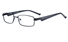 Poesia 6629 Stainless Steel/PC Mens&Womens Rectangle Full Rim Optical Glasses ProductViewEntity