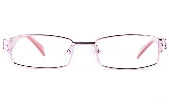 Poesia 6641 Stainless Steel/PC Womens Rectangle Full Rim Optical Glasses