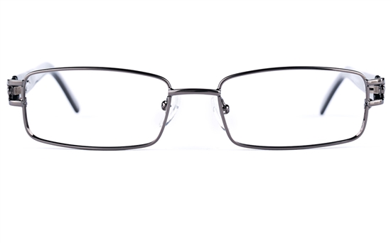 Poesia 6639 Stainless Steel/PC Mens&Womens Rectangle Full Rim Optical Glasses