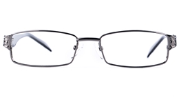 Poesia 6641 Stainless Steel/PC Womens Rectangle Full Rim Optical Glasses