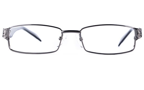 Poesia 6641 Stainless Steel/PC Womens Rectangle Full Rim Optical Glasses