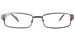 Poesia 6641 Stainless Steel/PC Womens Rectangle Full Rim Optical Glasses for Fashion,Party,Nose Pads Bifocals