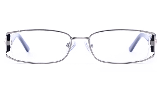 Vista First 8811 Stainless Steel/ZYL  Womens Oval Full Rim Optical Glasses