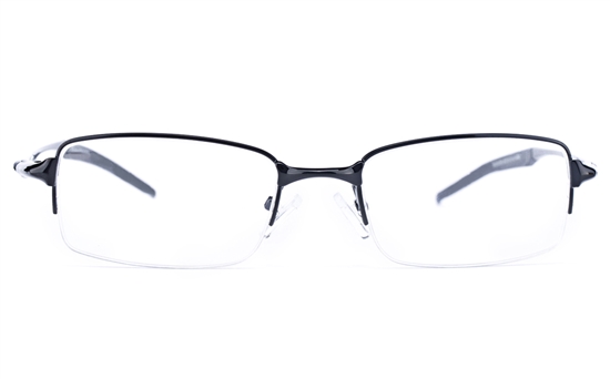 Vista First 9106 Stainless Steel Mens Square Semi-rimless Optical Glasses