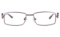Vista First 8815 Stainless Steel/ZYL  Womens Square Full Rim Optical Glasses