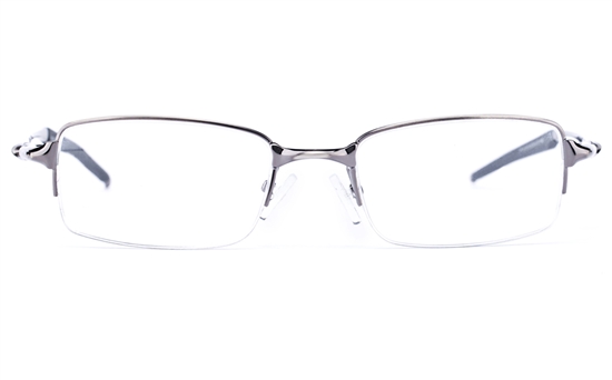 Vista First 9106 Stainless Steel Mens Square Semi-rimless Optical Glasses