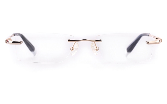 Vista First LT475-3 TITANIUM Mens&Womens Rectangle Rimless Optical Glasses