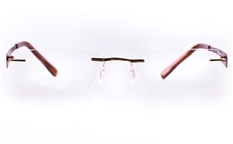 Vista First LT689-1 TITANIUM Mens Womens Rectangle Rimless Optical Glasses for Fashion,Classic,Nose Pads 