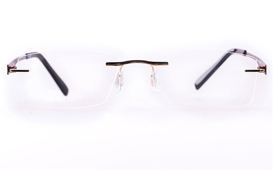 Vista First LT687-1 TITANIUM Mens&Womens Square Rimless Optical Glasses