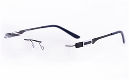 Vista First LT579-1 TITANIUM Mens Womens Rectangle Rimless Optical Glasses for Fashion,Classic,Nose Pads 