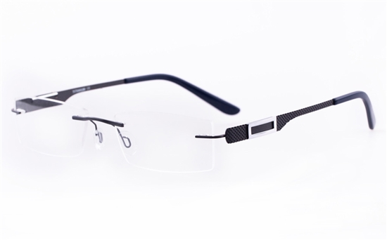 Vista First LT579-1 TITANIUM Mens&Womens Rectangle Rimless Optical Glasses