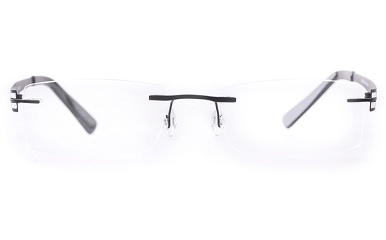 Vista First LT638-1 TITANIUM Mens&Womens Square Rimless Optical Glasses