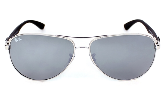 Ray-Ban 0RB8313 COLOR-6 FIBRE Mens Full Rim Sunglasses(Silver(003/40)~Gray)