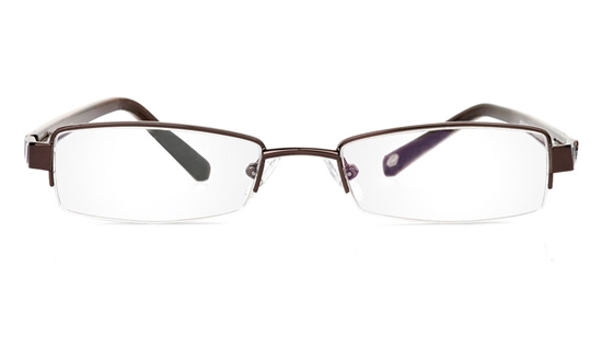 Vista First 1041 Stainless Steel/ZYL Half Rim Mens Optical Glasses