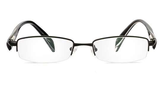 Vista First 1075 Stainless Steel/ZYL Half Rim Mens Optical Glasses